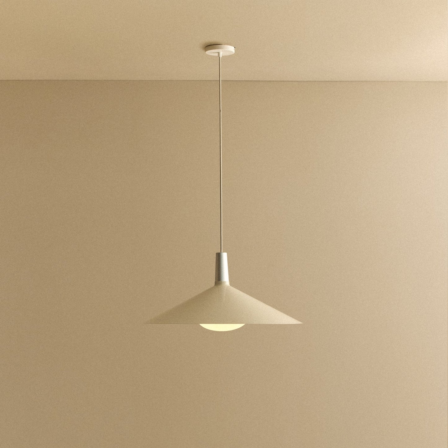 Bower Pendant Light Large in Oyster White + Oval II