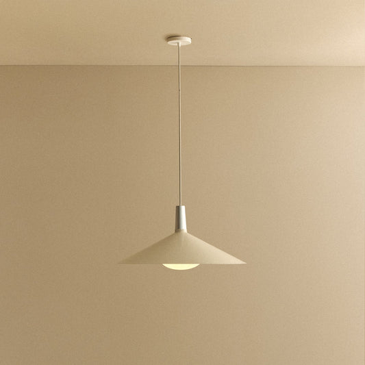 Bower Pendant Light Large in Oyster White + Oval II