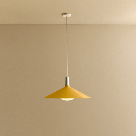 Bower Pendant Light Large in Yellow + Oval II
