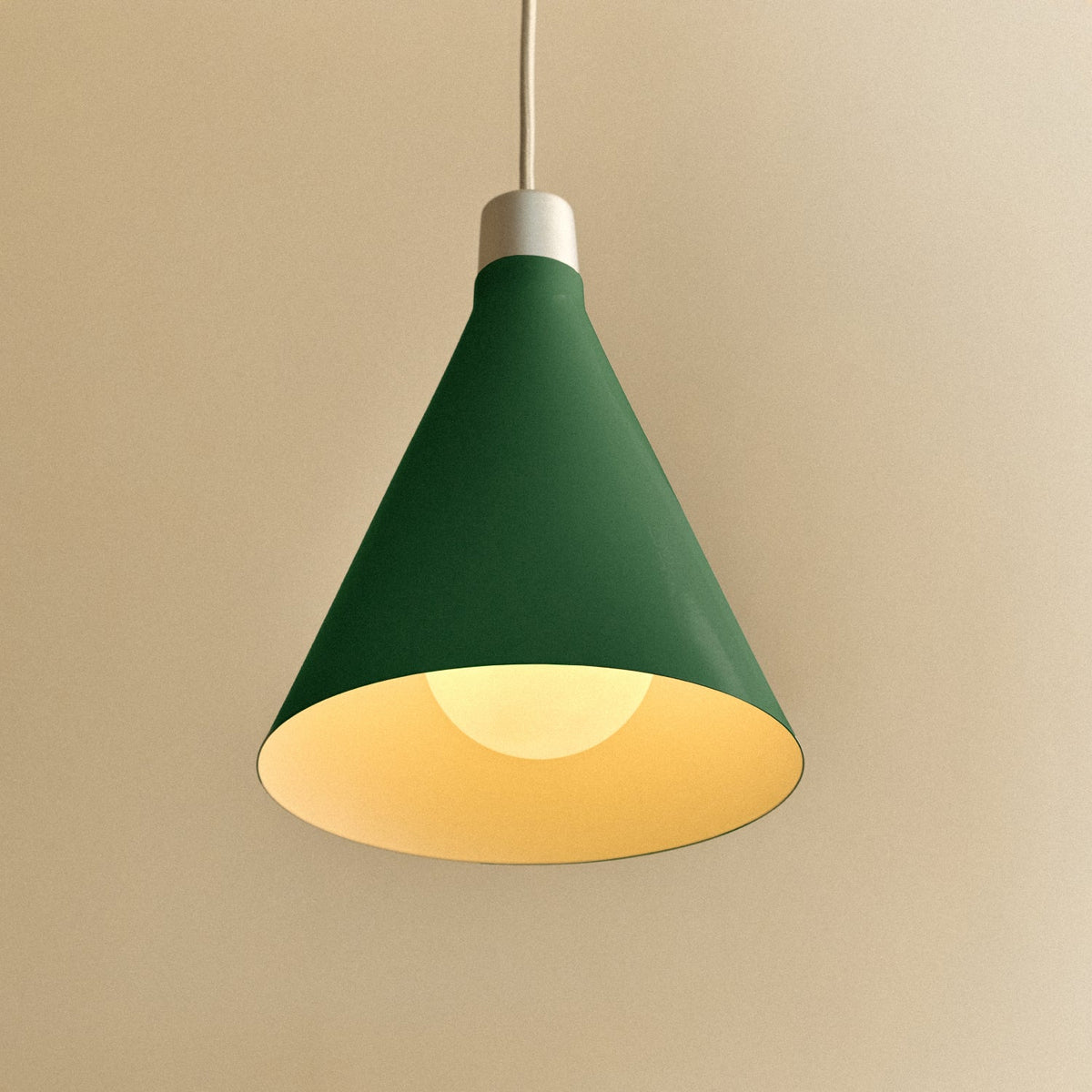 Bower Pendant Light Small in Dark Green + Sphere III
