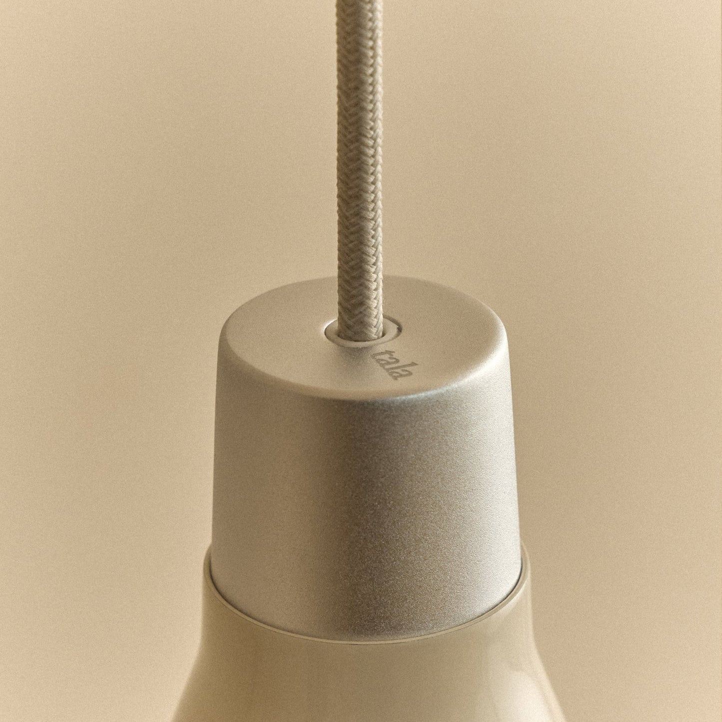 Bower Pendant Light Small in Oyster White + Sphere III