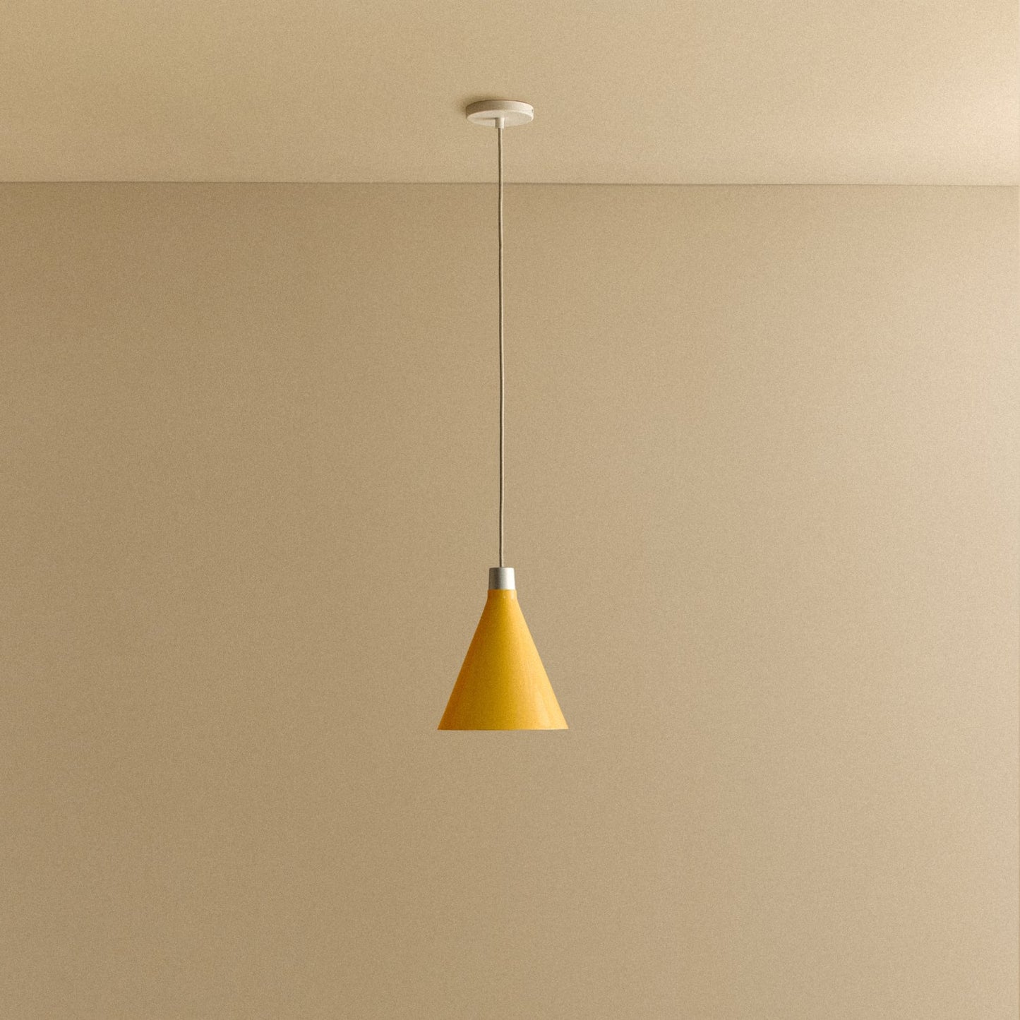 Bower Pendant Light Small in Yellow + Sphere III