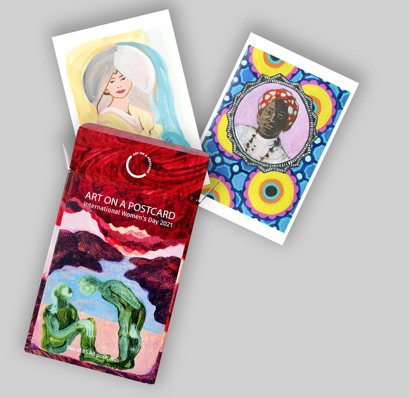 Art on a Postcard for International Women's Day 2021 Boxset of 85 cards