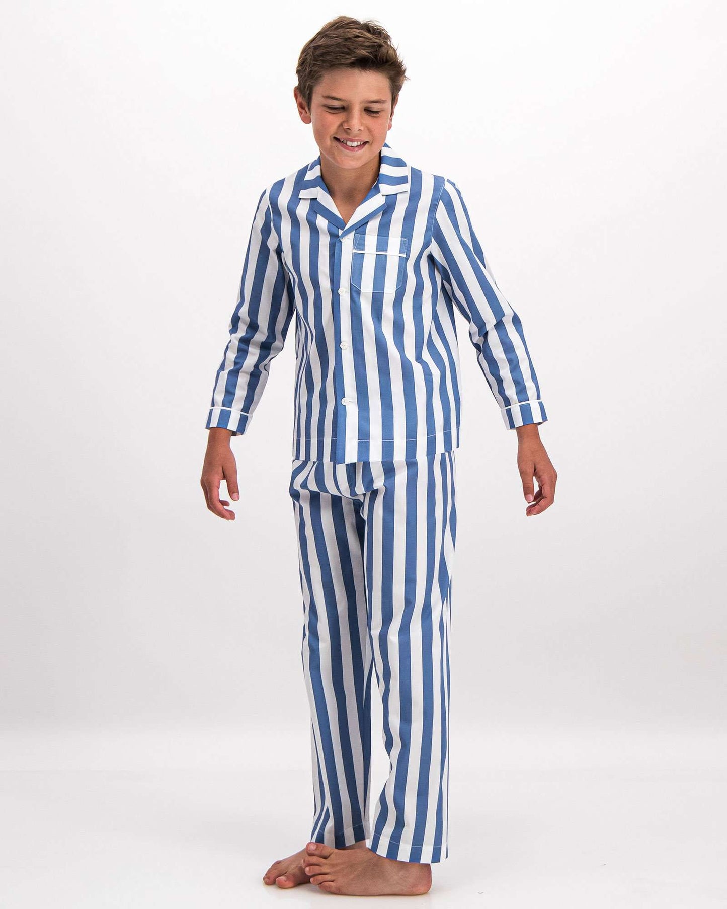 Boys Long Pyjamas - Beach Stripe