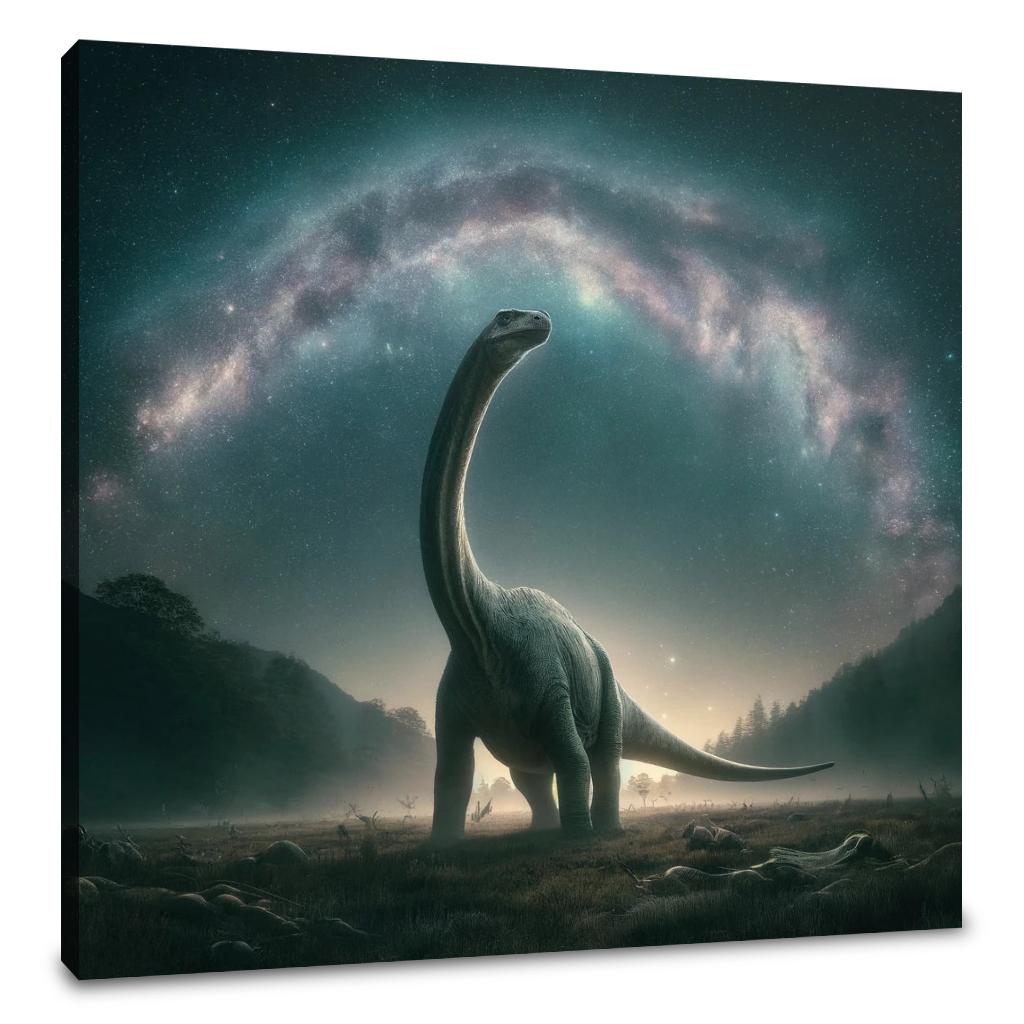 Cosmic Wonder Brachiosaurus Canvas