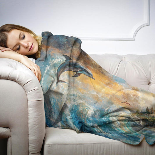 Enchanted Dolphin Isle Blanket