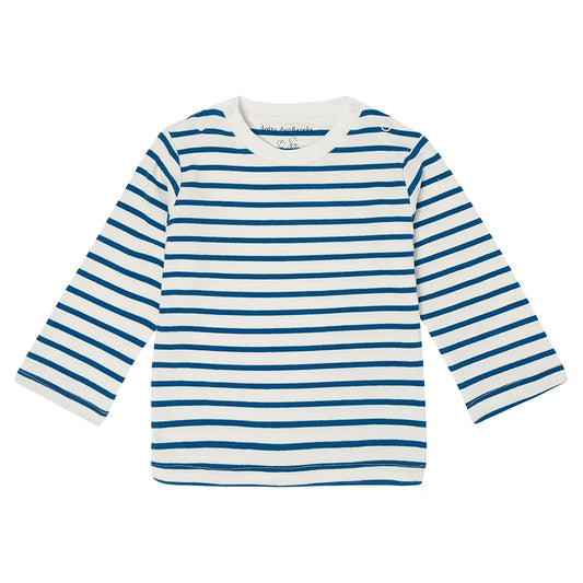 Nordic Blue Breton Stripe Top