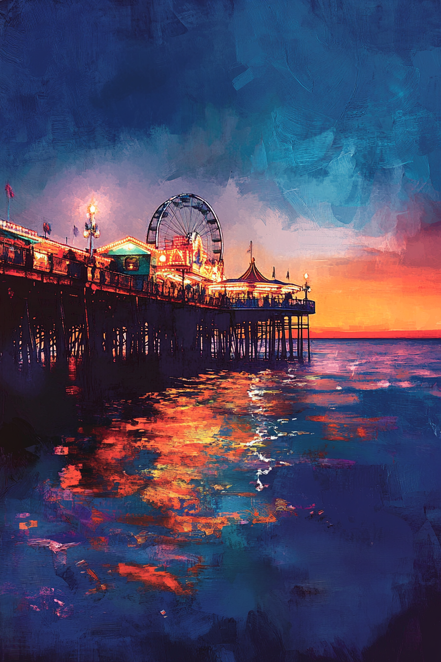 Brighton Pier Twilight Canvas
