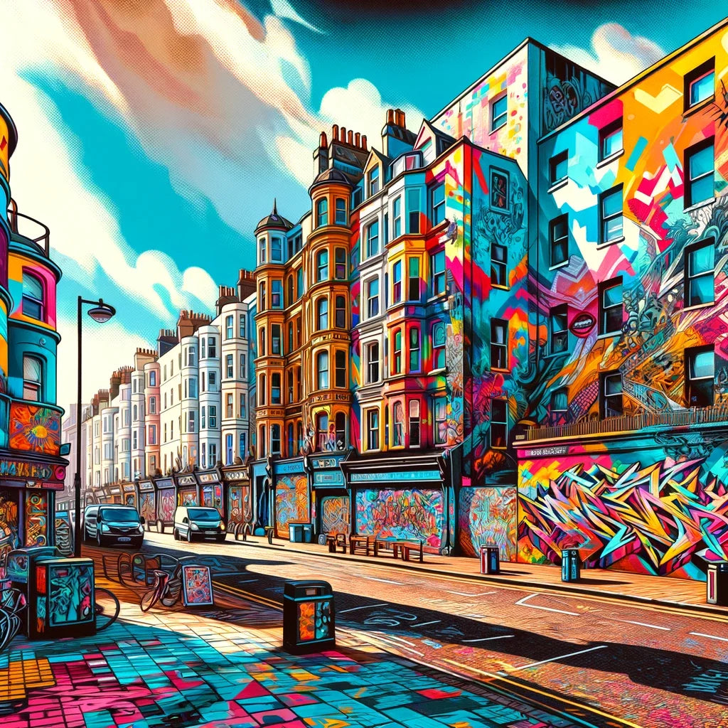 Brighton Street Art Canvas