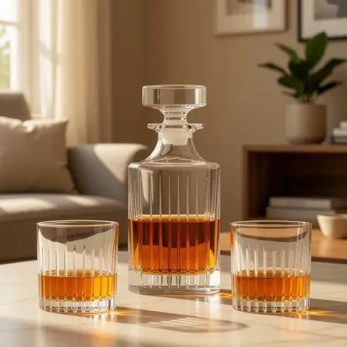 Broadway 3 Piece Whisky Decanter Set – In Gift Box