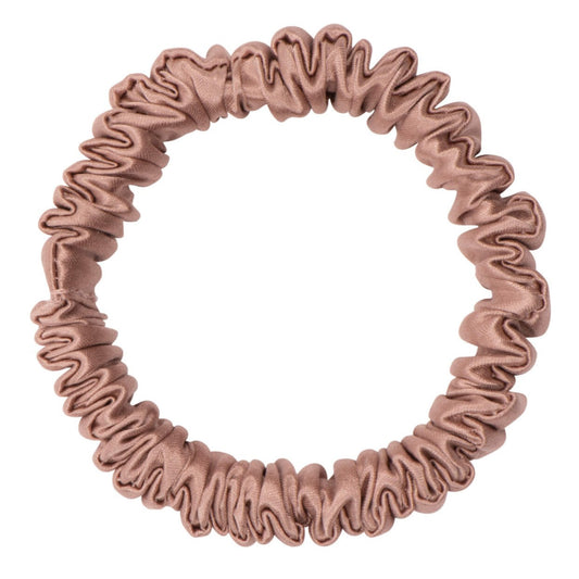 Bronze Silk Scrunchie - Skinny