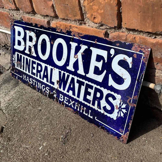 Brookes Mineral Water Metal Advertising Wall Sign