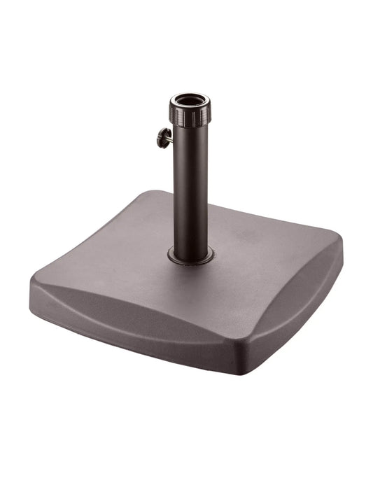 Polycrete Outdoor Parasol Base 25kg Square - Brown