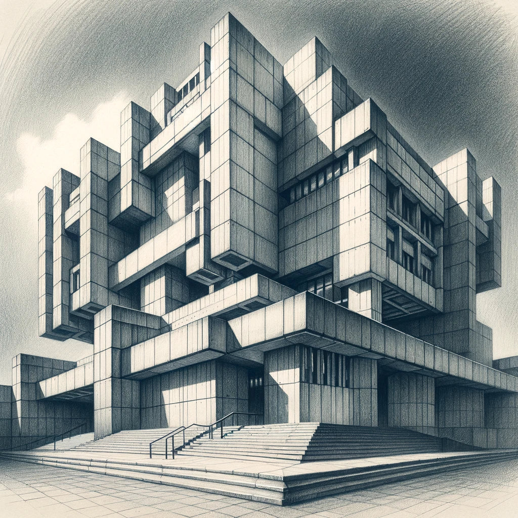 Brutalist Bastion Canvas