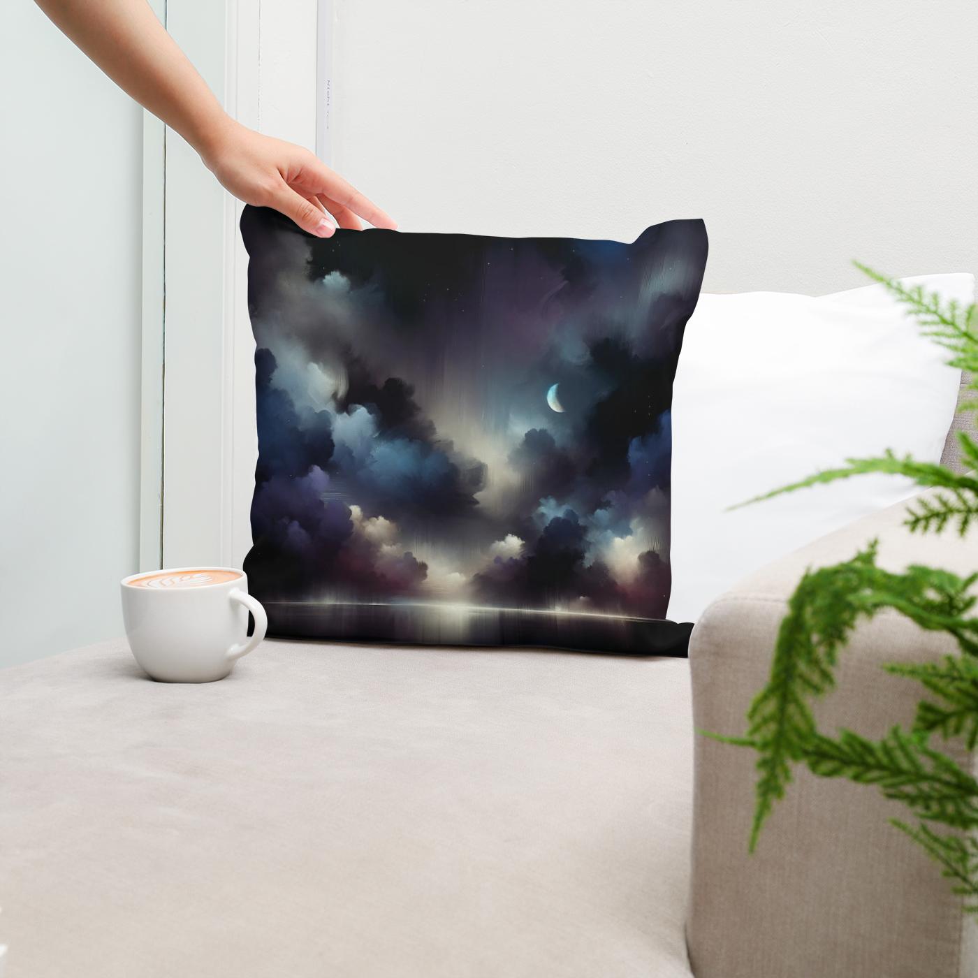 Nocturnal Contemplation Cotton Cushion