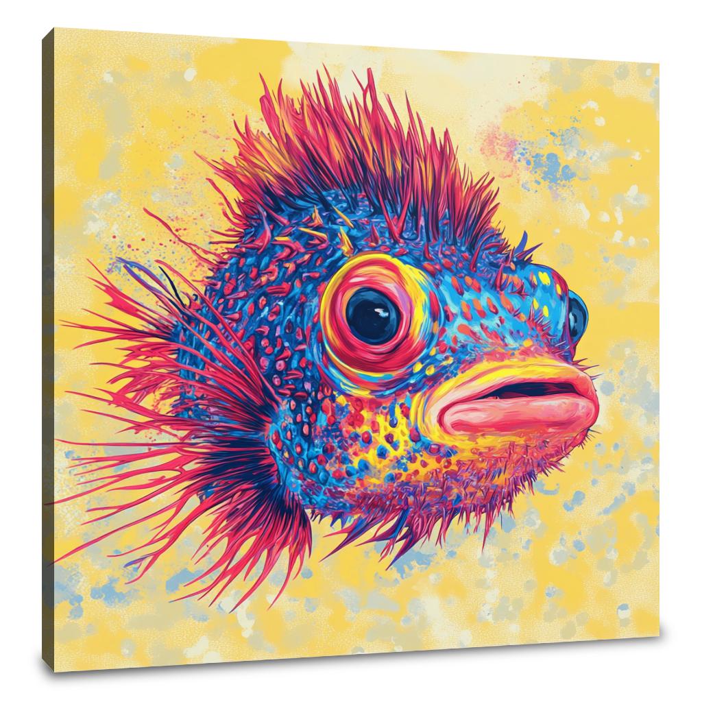 Pufferfish Radiance Canvas