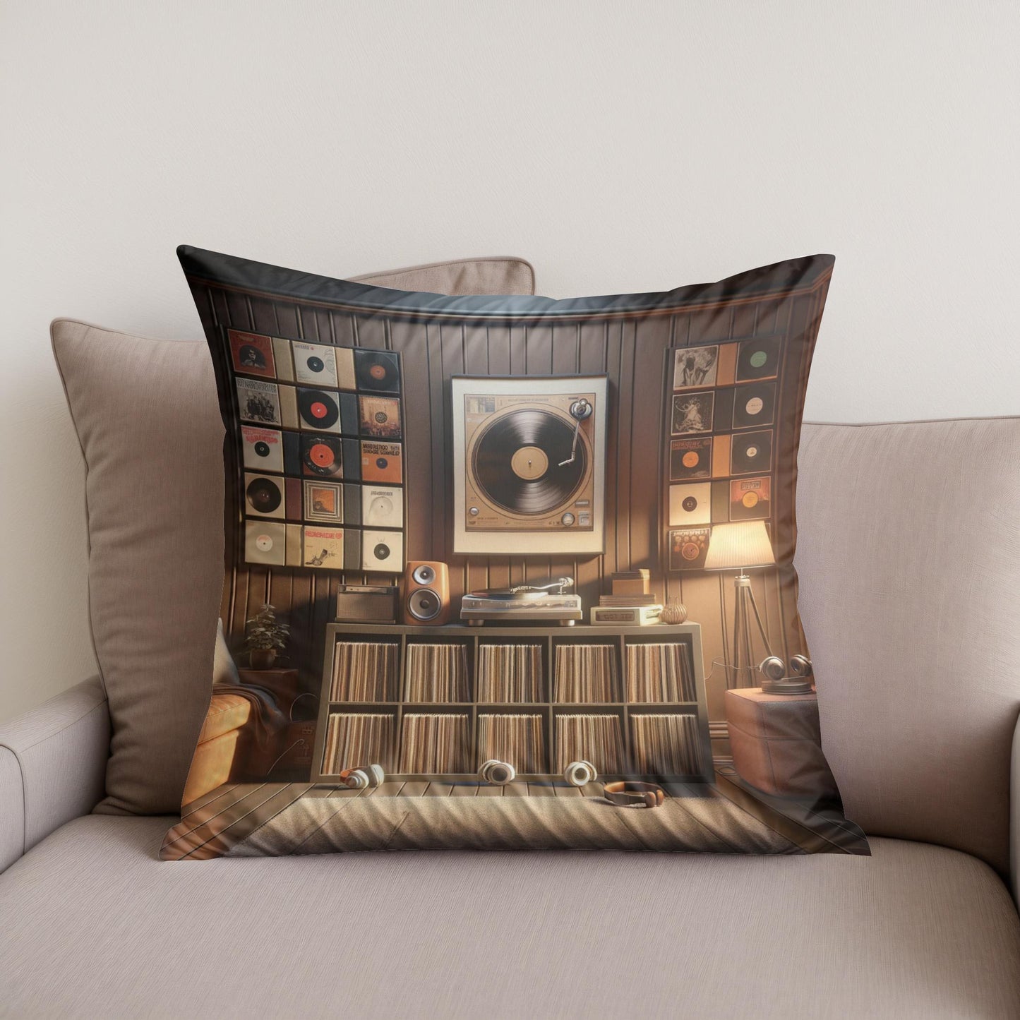 Vinyl Nostalgia Cotton Cushion