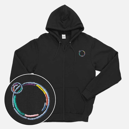 Bubble Embroidered Zip Up Hoodie (Unisex)