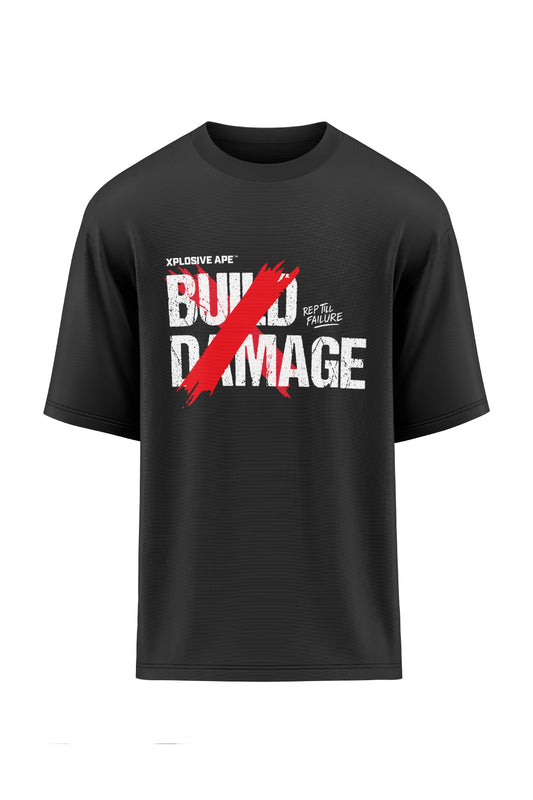 XAPE Build Damage Oversized Tee - Black