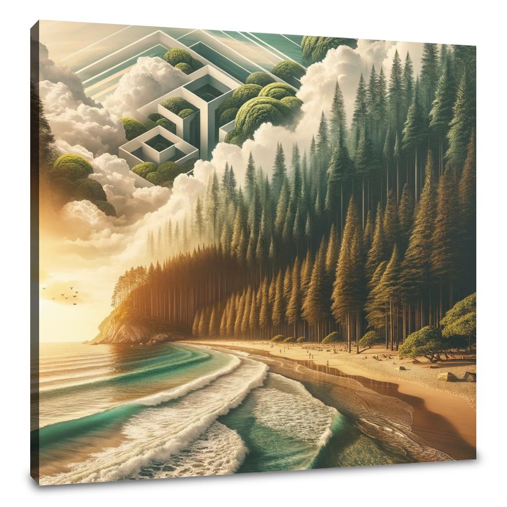 Contemporary Jungle Retreat Canvas