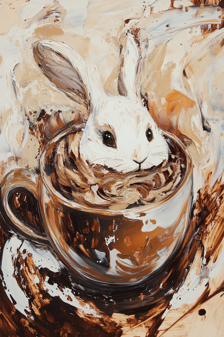 Bunny in Cocoa Canvas