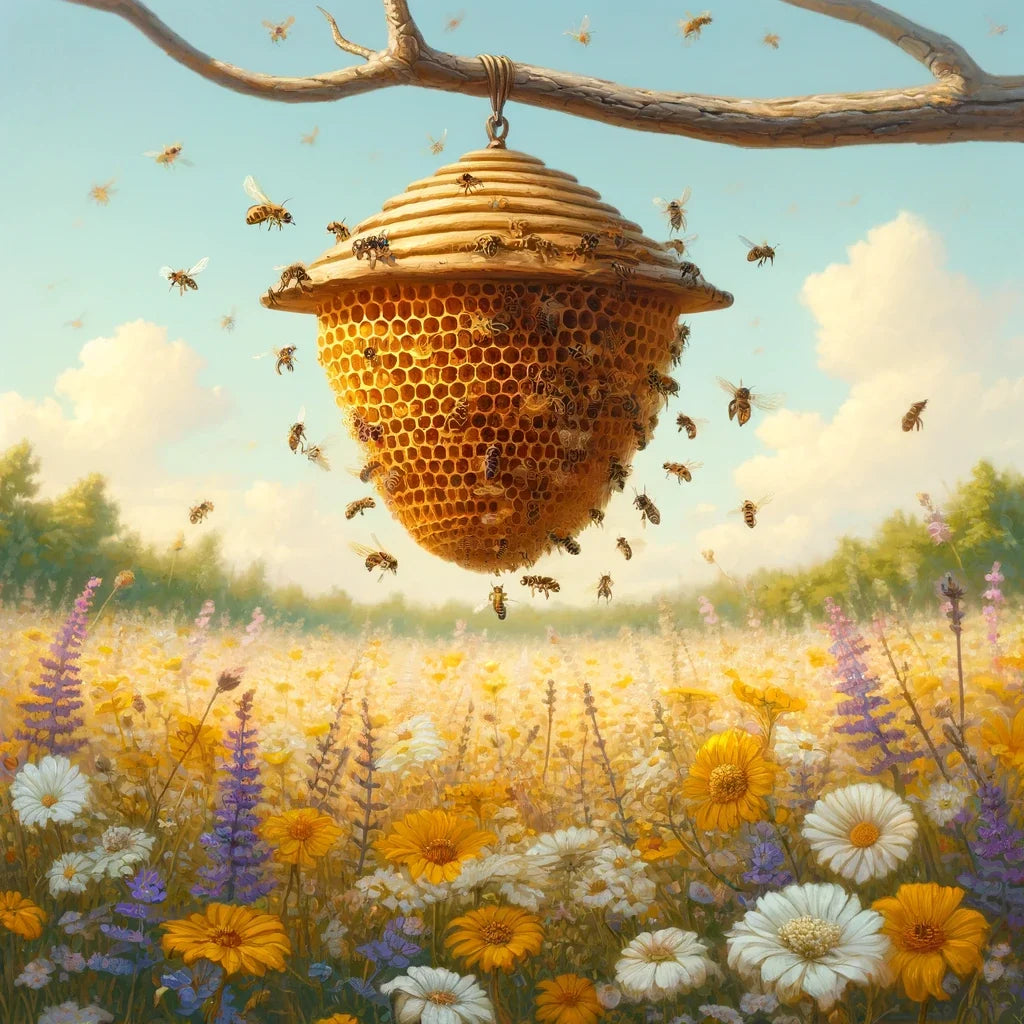 Busy Beehive Canvas