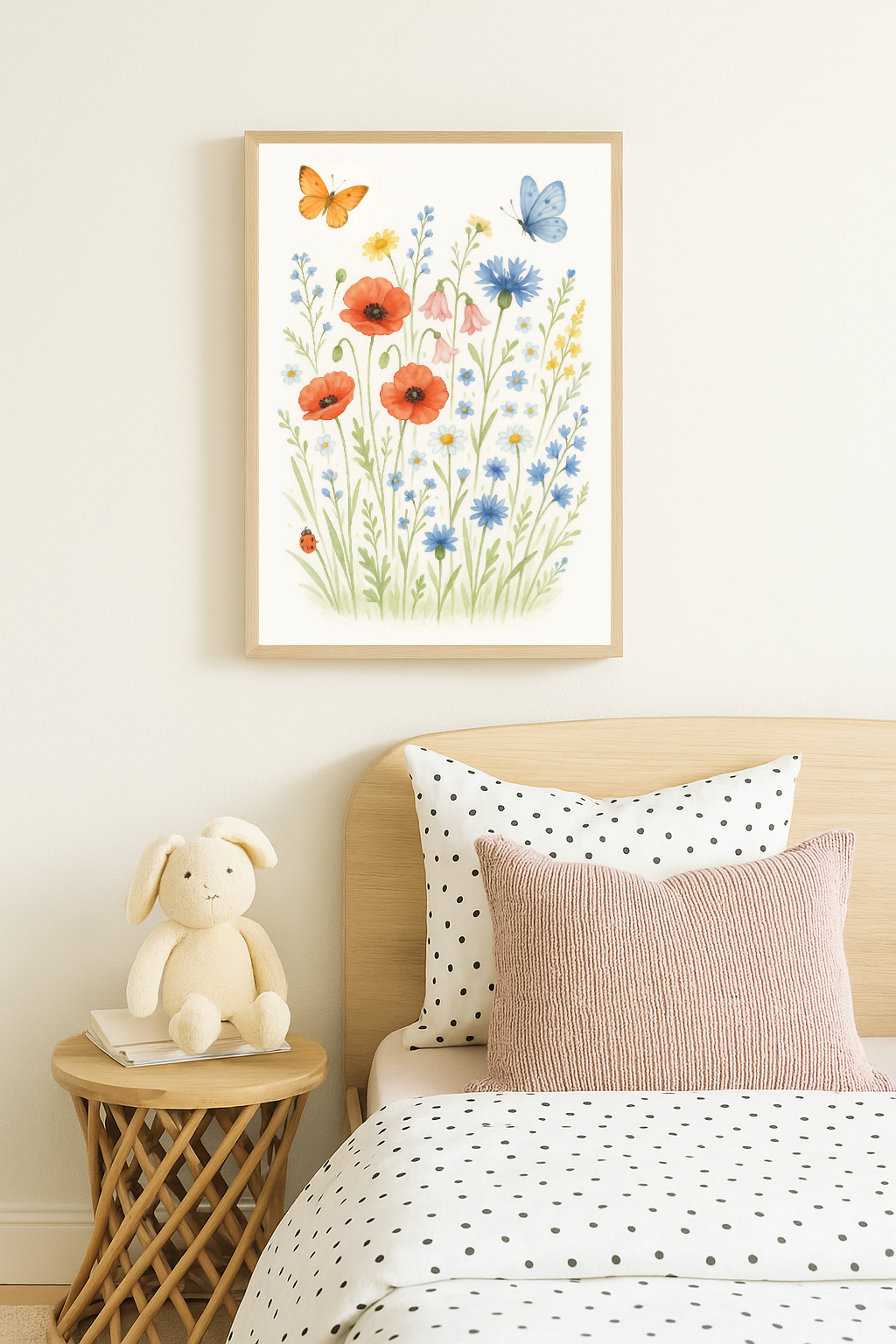Butterfly Meadow – Floral & Insect Wall Art for Children's Room