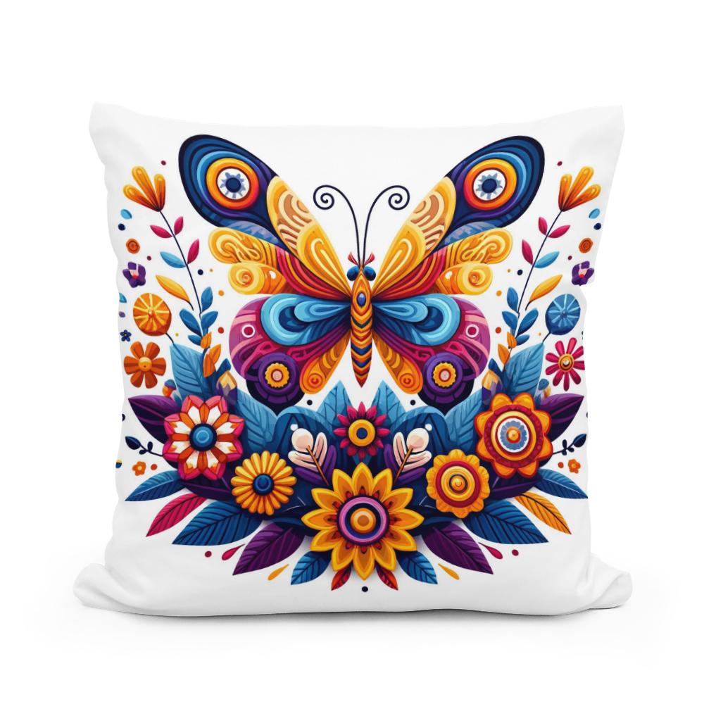 Butterfly Garden Cotton Cushion