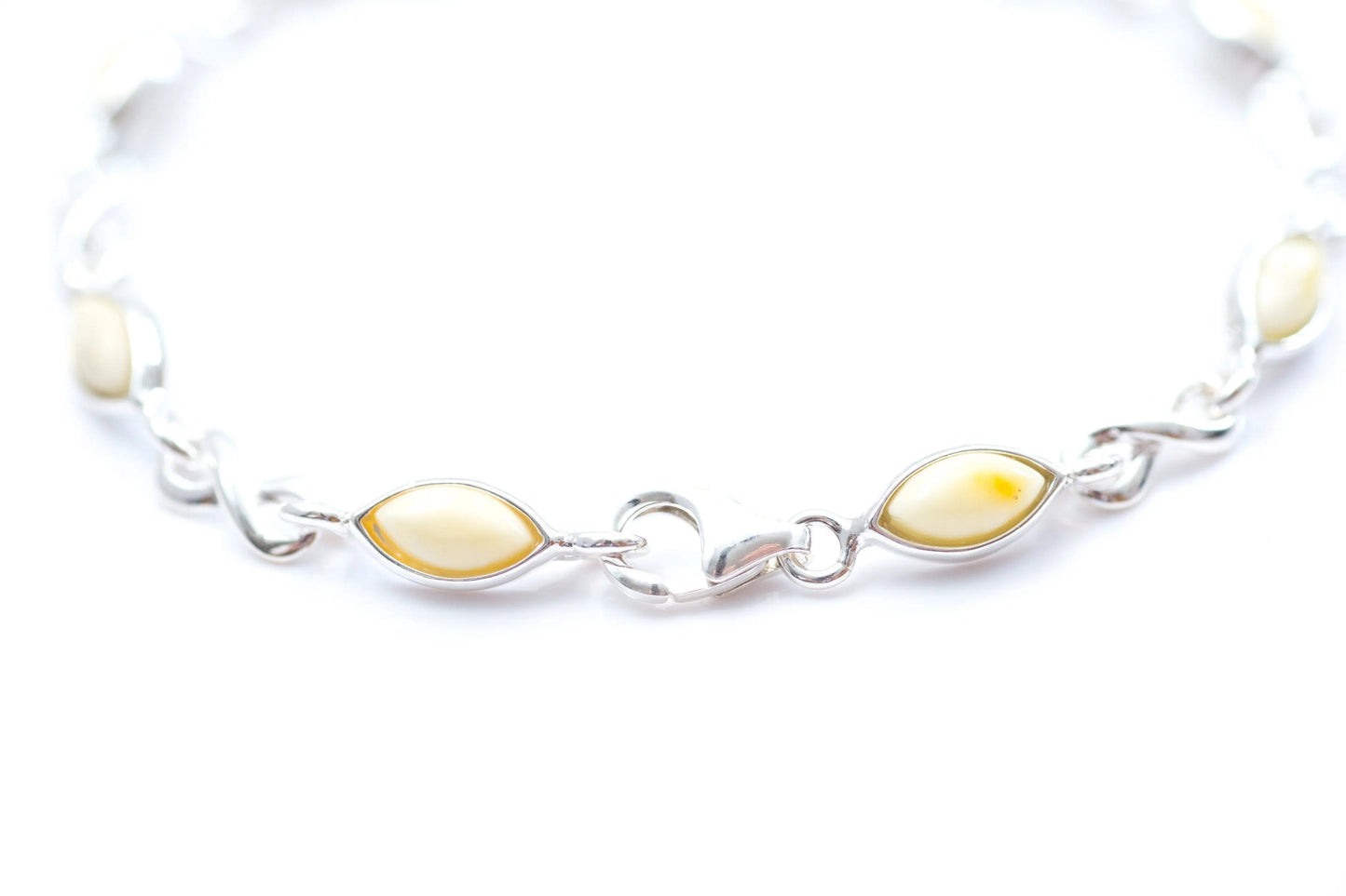 Butterscotch Amber Infinity Bracelet