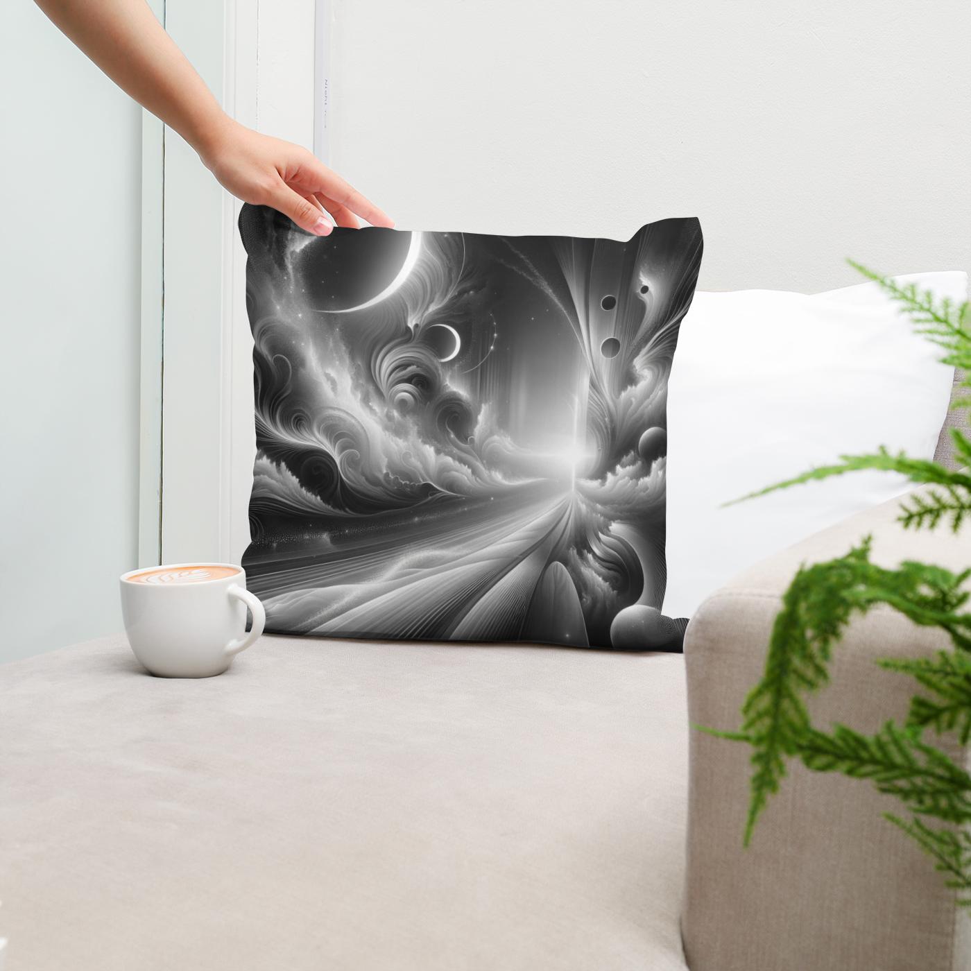 Silver Dreamworld Cotton Cushion
