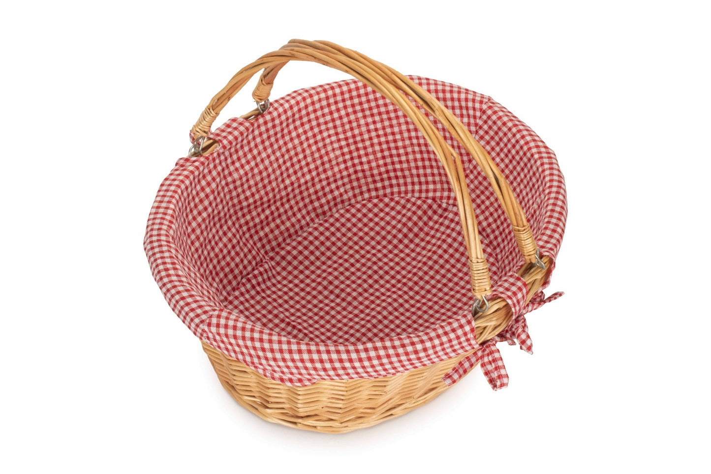Large Swing Handle Shopper With Red & White Checked Lining