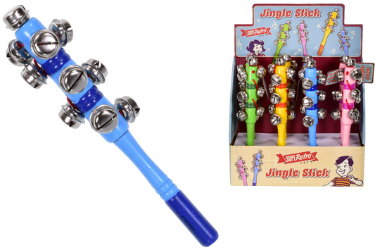 Children's Colourful Wooden Jingle Stick Available in Assorted Colours