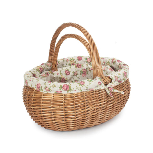 Deluxe Shopper With Garden Rose Lining Set 2