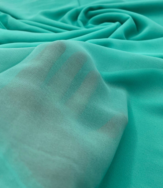 Plain Light Aqua Chiffon Sheer Dress Bridal Fabric