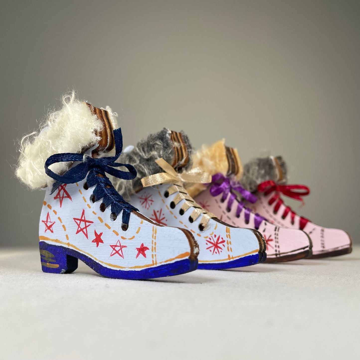 Ice Skates Bauble - Handmade Ornament by Curious Rabbit ®