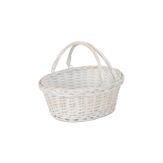 Small White Swing Handle Shopper