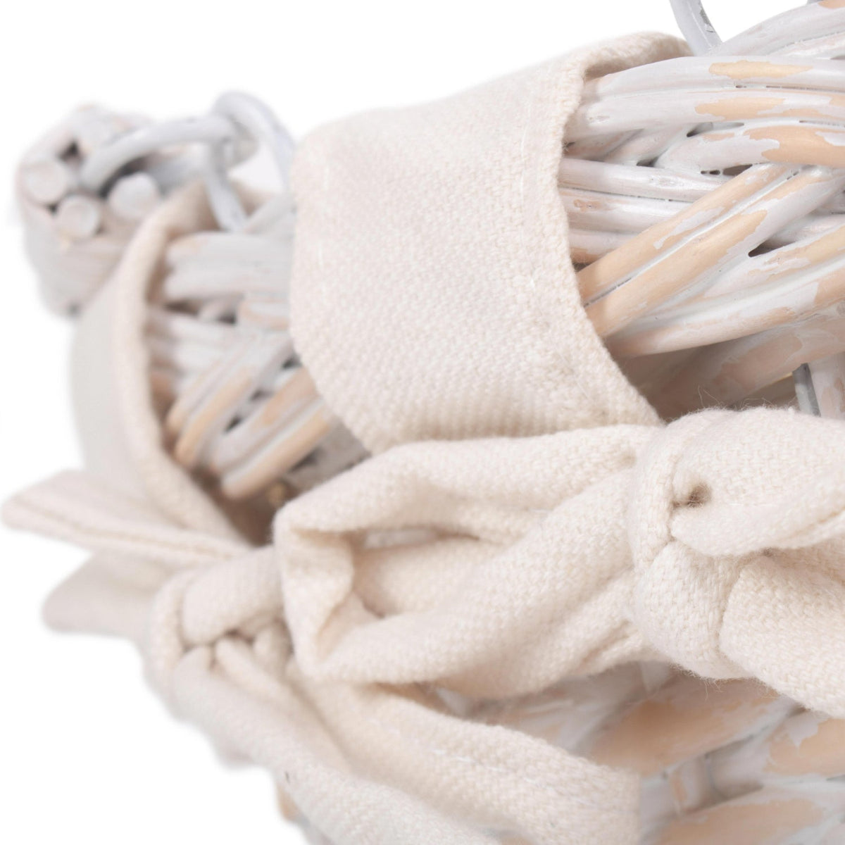 Small White Swing Handle Shopper With White Lining