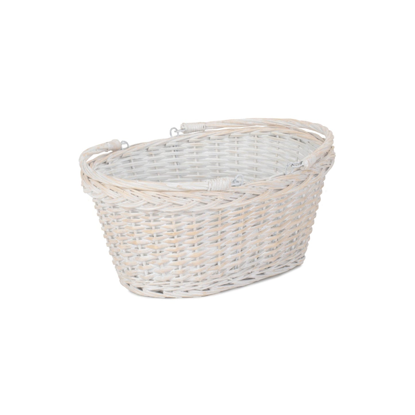 Medium White Swing Handle Shopper