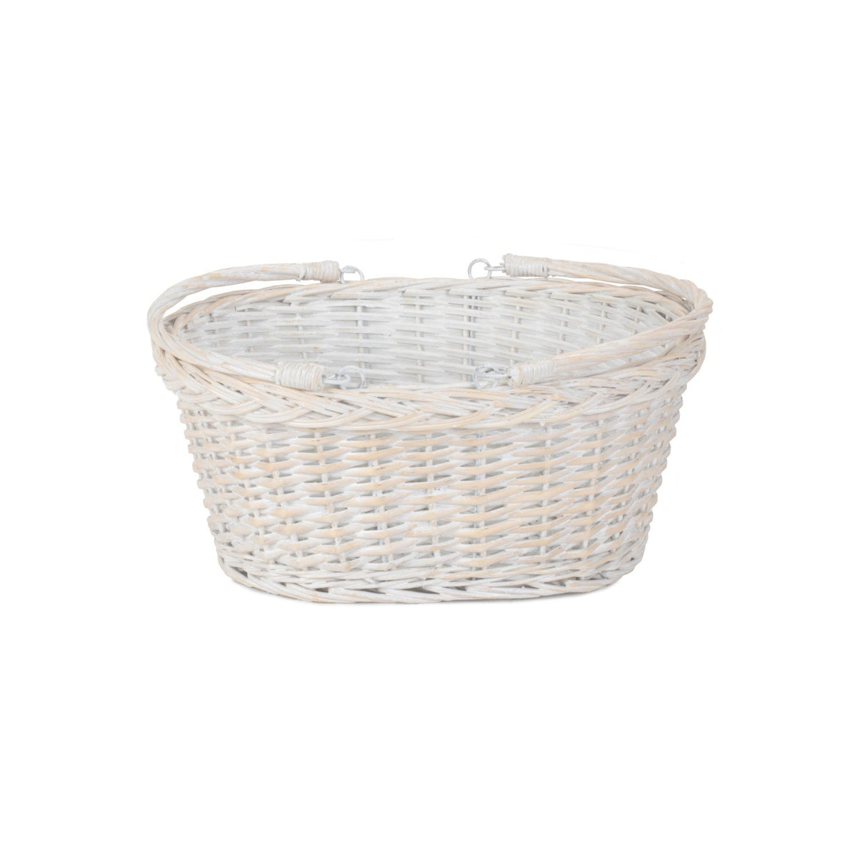 Medium White Swing Handle Shopper