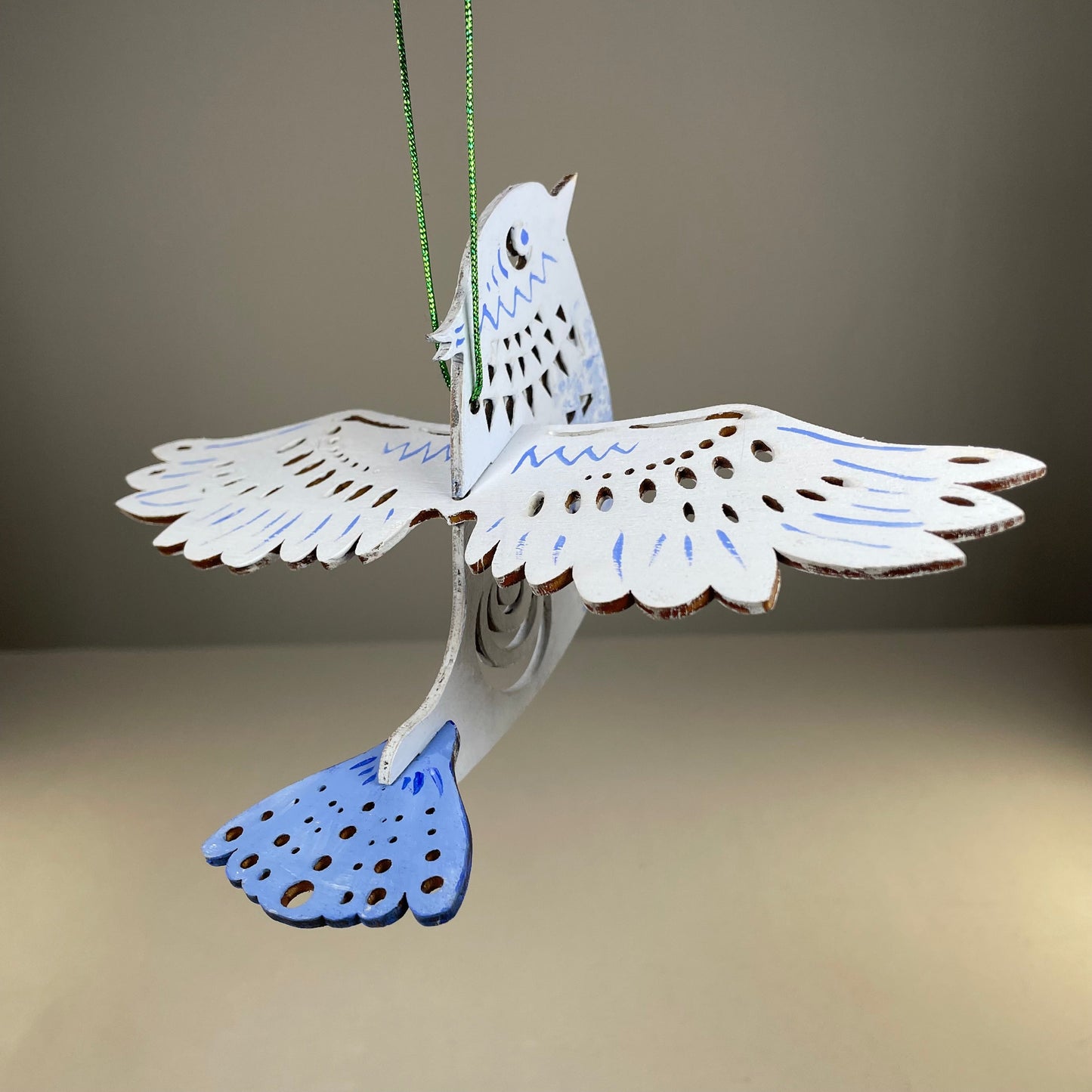 Decorative Christmas Bird Bauble - Handmade Ornament by Curious Rabbit ®