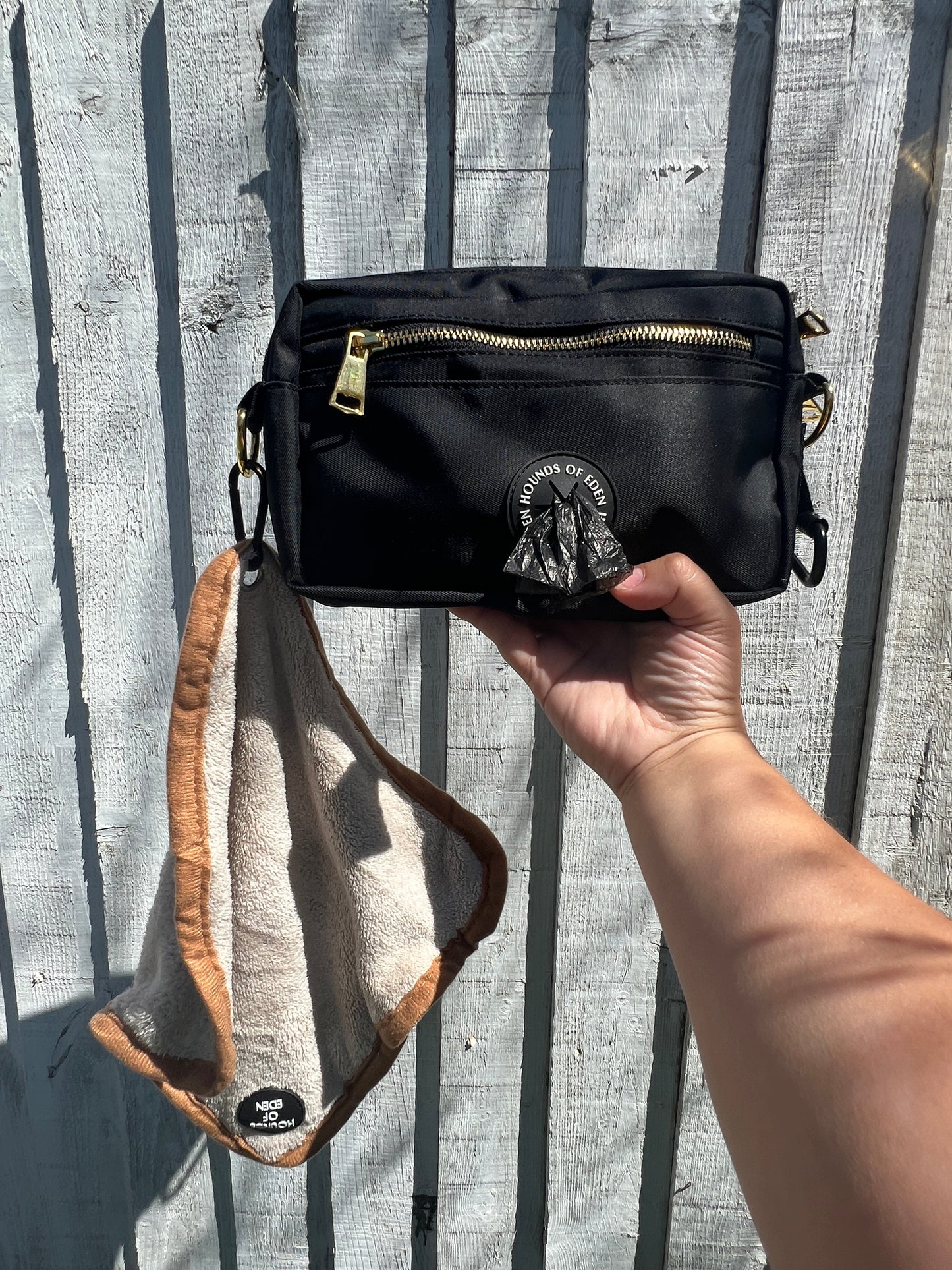 Mini Dog Towel + Clip, Hot Pink