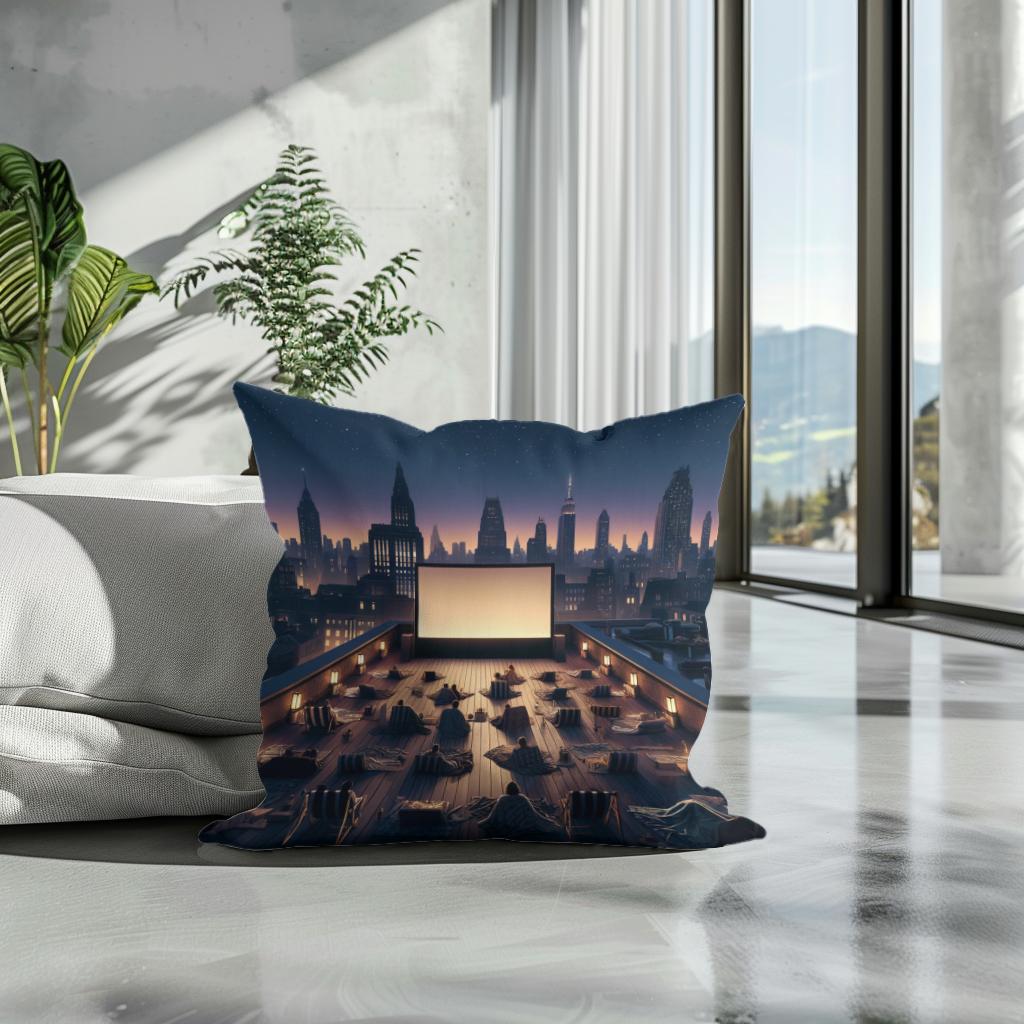 Rooftop Cinema Summer Nights Cotton Cushion