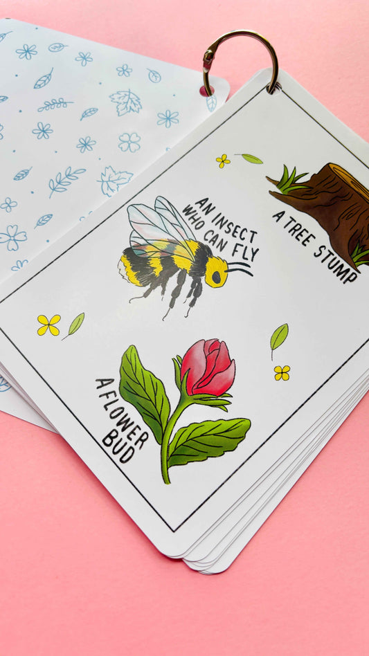 Nature Explorer Scavenger Hunt Cards- Illustrated Educational Activity Cards for Kids