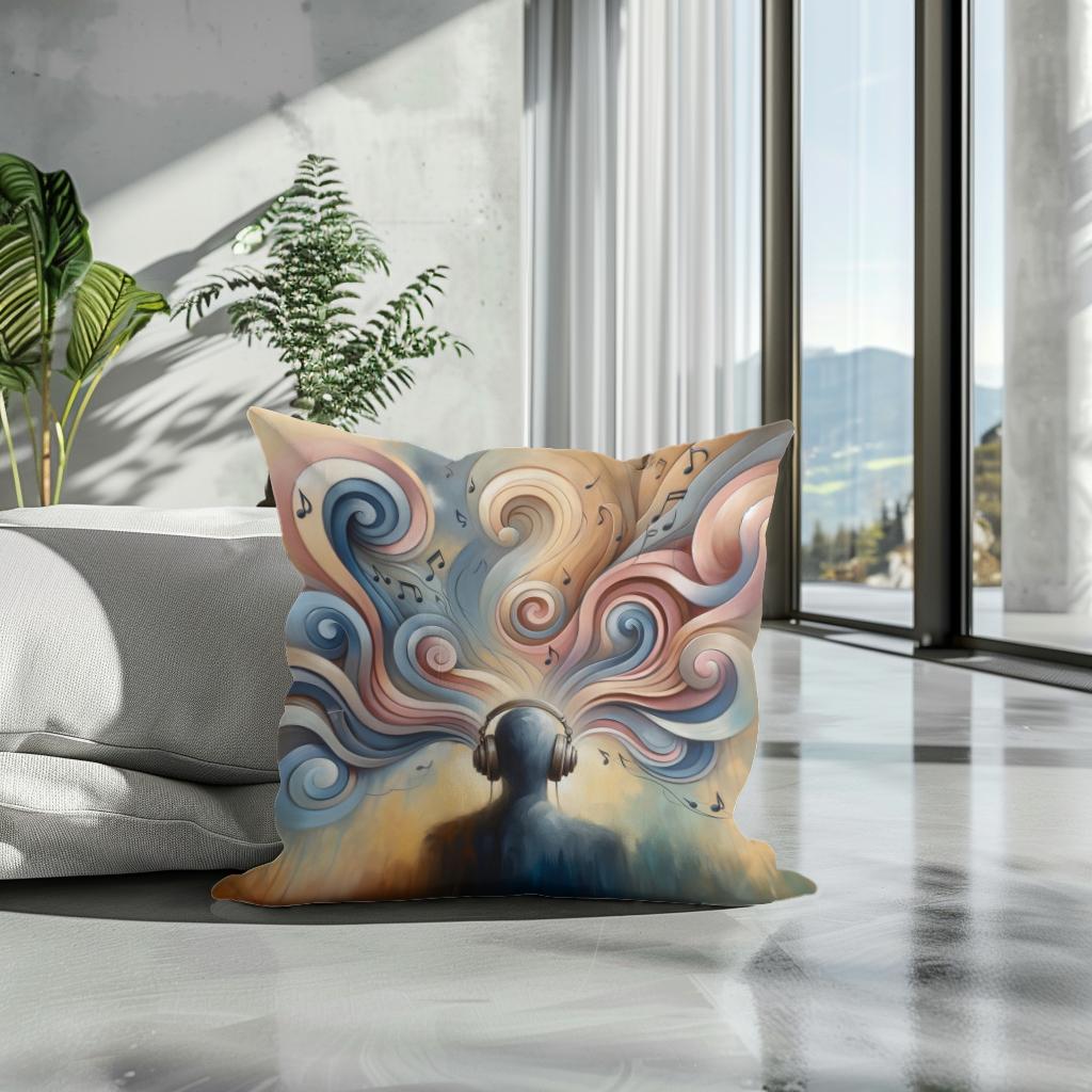Sonic Serenity Cotton Cushion