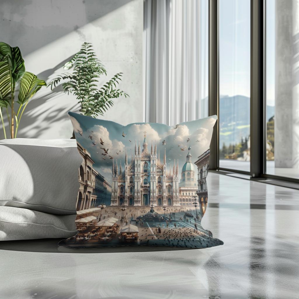 Piazza del Duomo Cotton Cushion