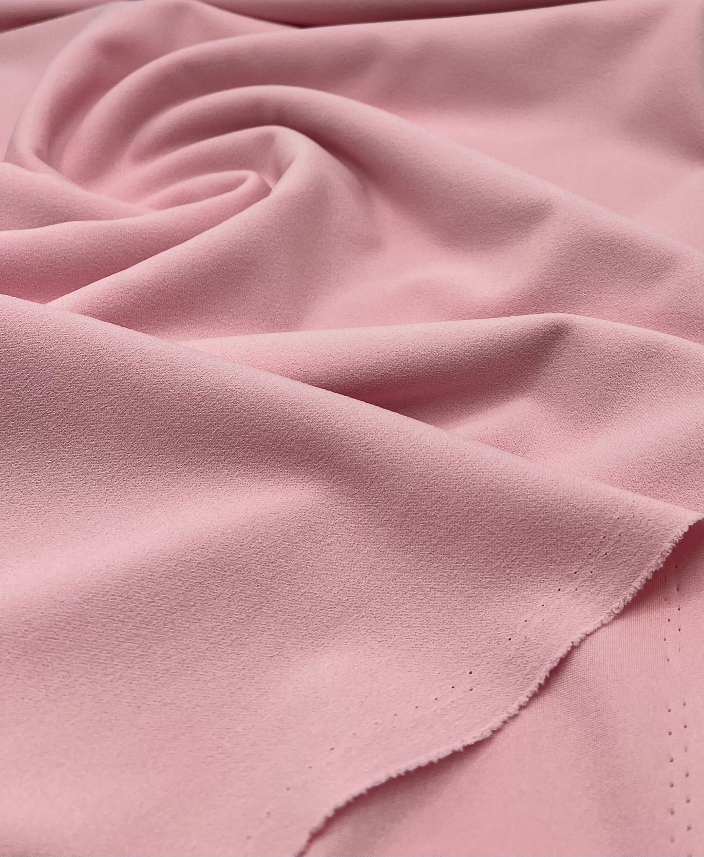 Plain Baby Pink Scuba Crepe Stretch Jersey Fabric 4 Way Stretch