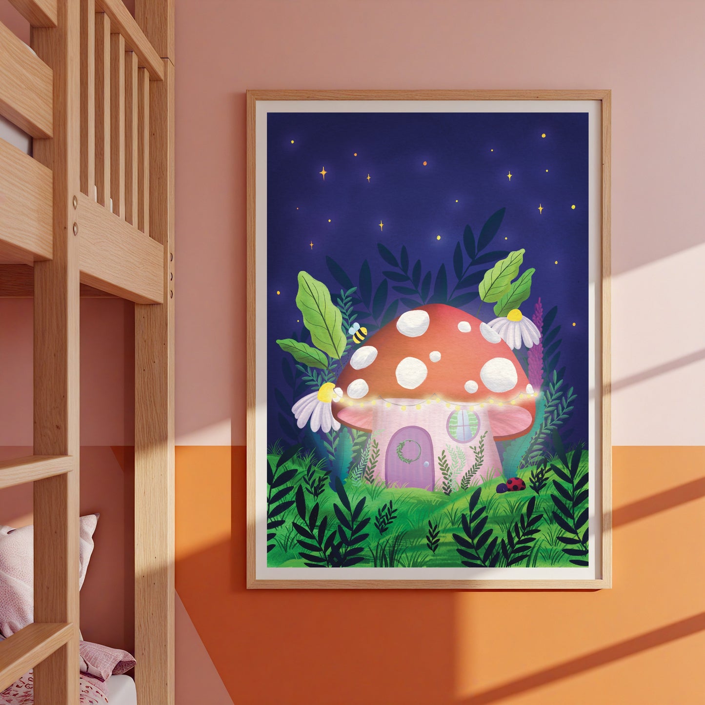 Whimsical Toadstool Art Print- Fairycore Wall Art: Multiple Sizes Available