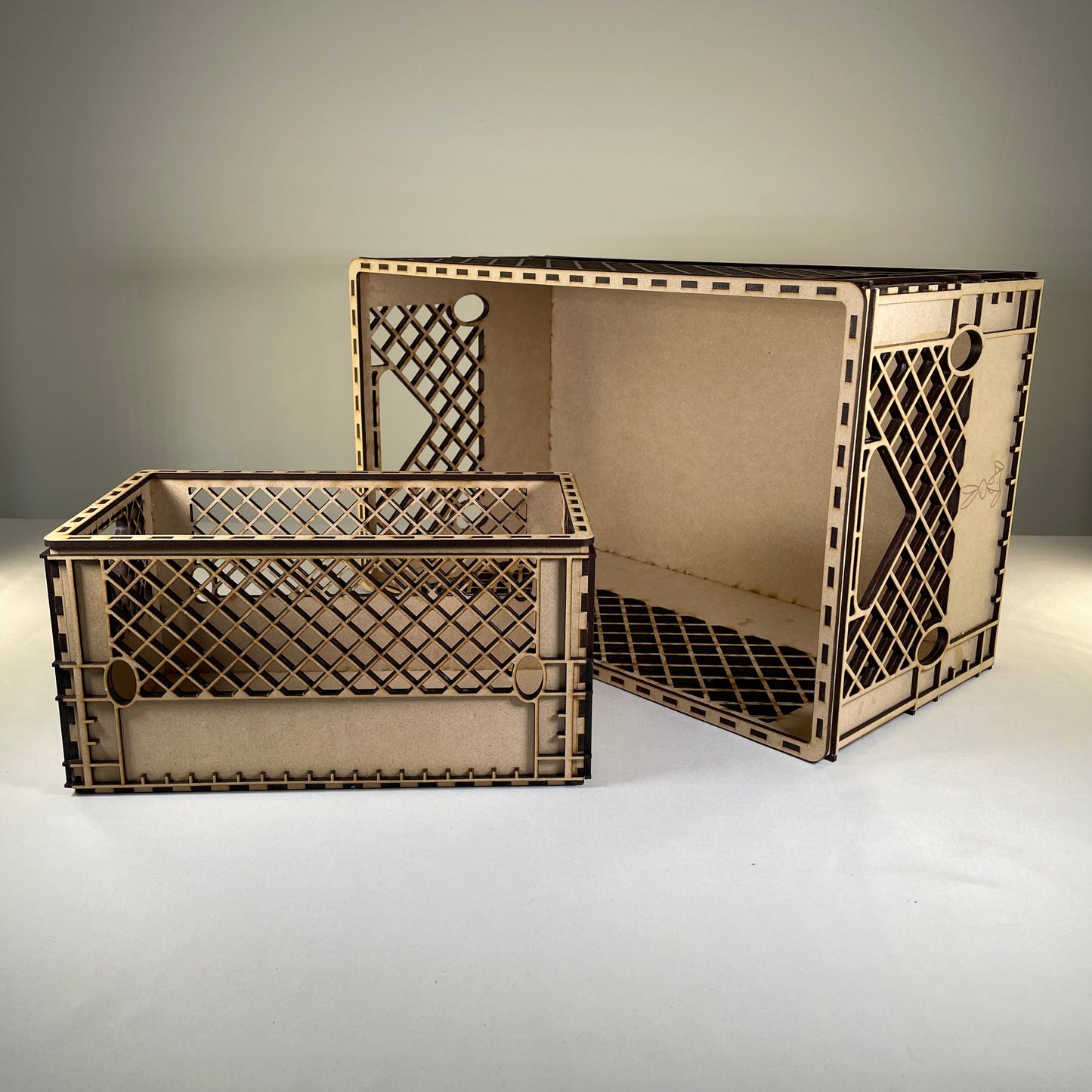 Milk Crate - Flatpack Model Kit By Curious Rabbit ®