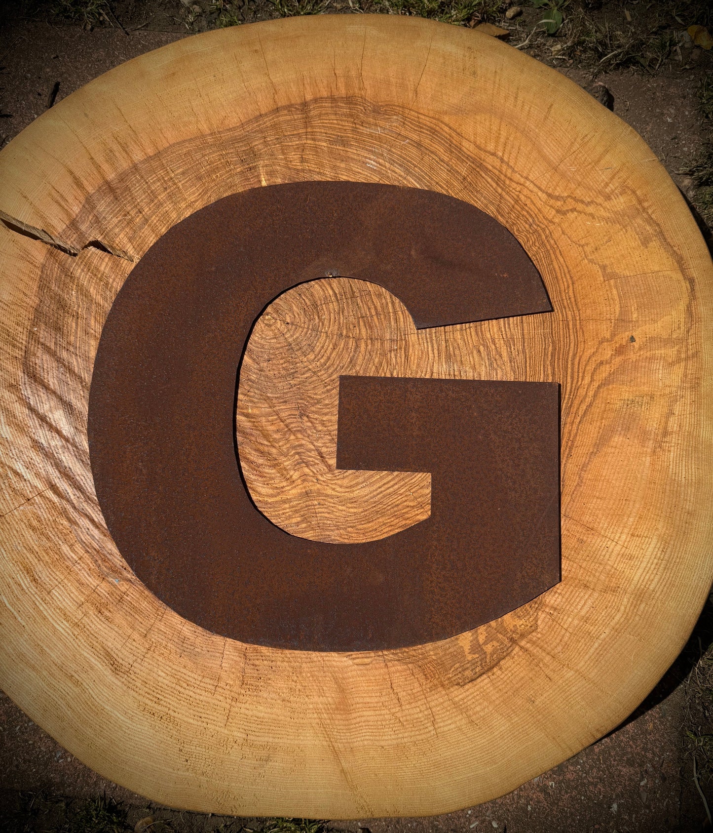 12" Rusty Fat Font Metal Letters A-Z 0-9.