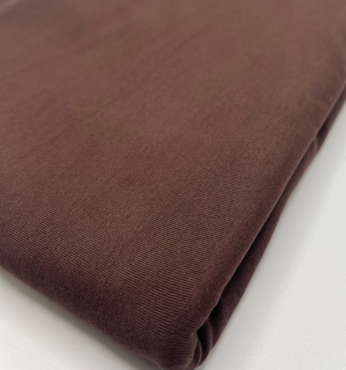 Plain Chocolate Brown Viscose Elastane Fabric 4 Way Stretch Jersey